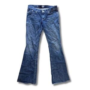 Rock & Republic Women's Size 29 Vintage Bootcut Dar Blue Low Rise Jeans No Holes